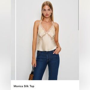 Reformation Monica Silk Top